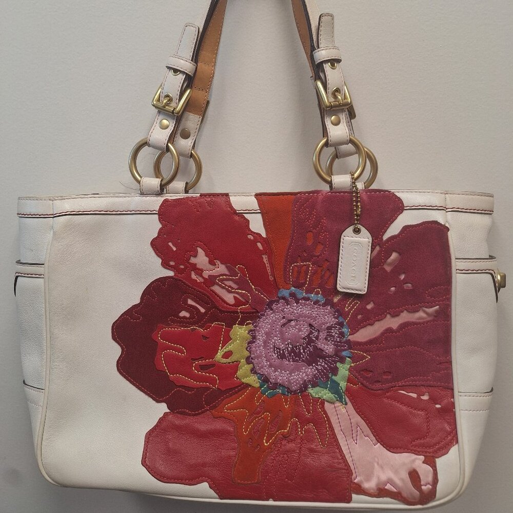Vintage Limited Edition Coach Poppy For Peace Gallery Tote J05Q-9244